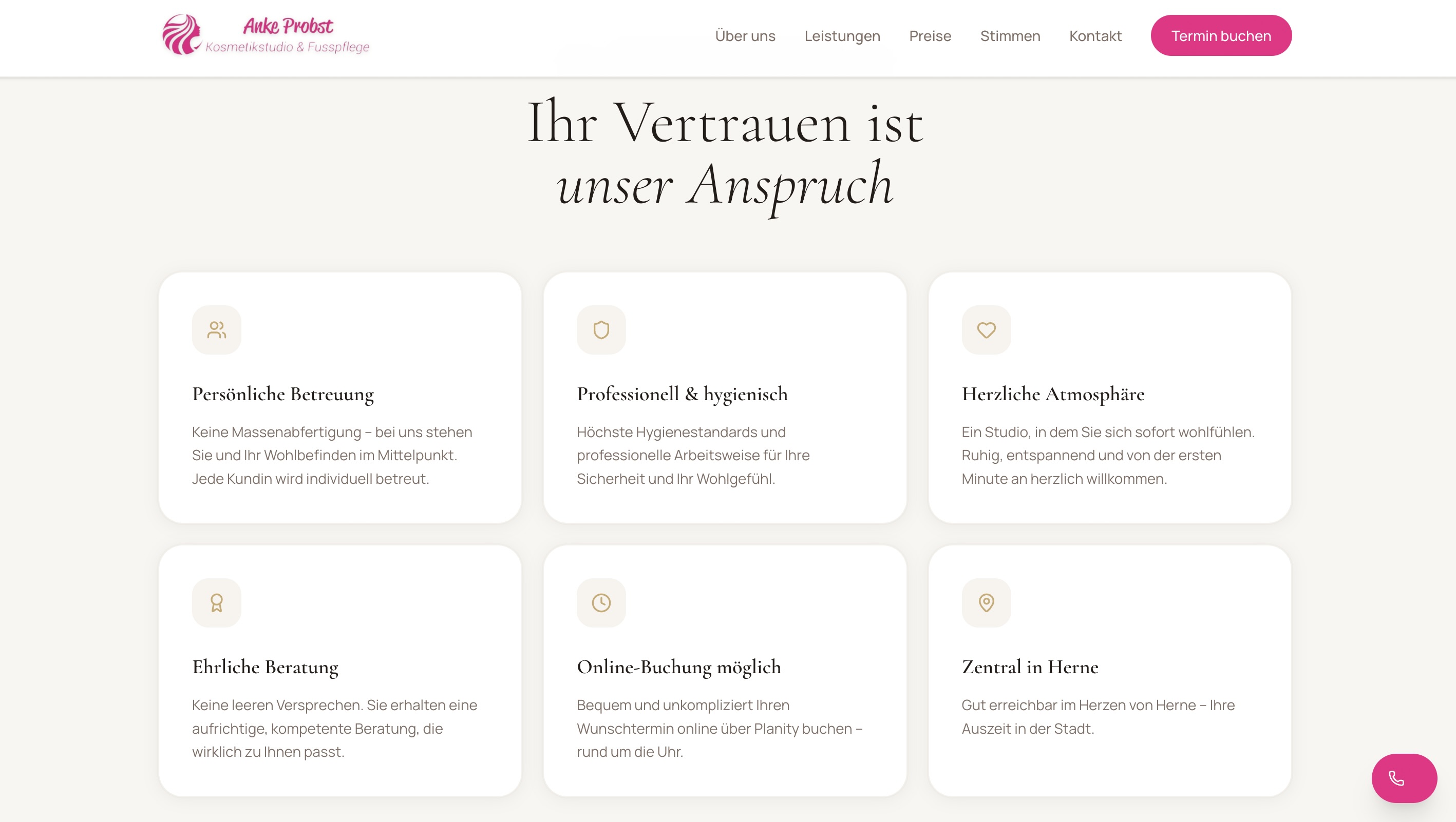 Anke Probst – Vertrauens-Sektion